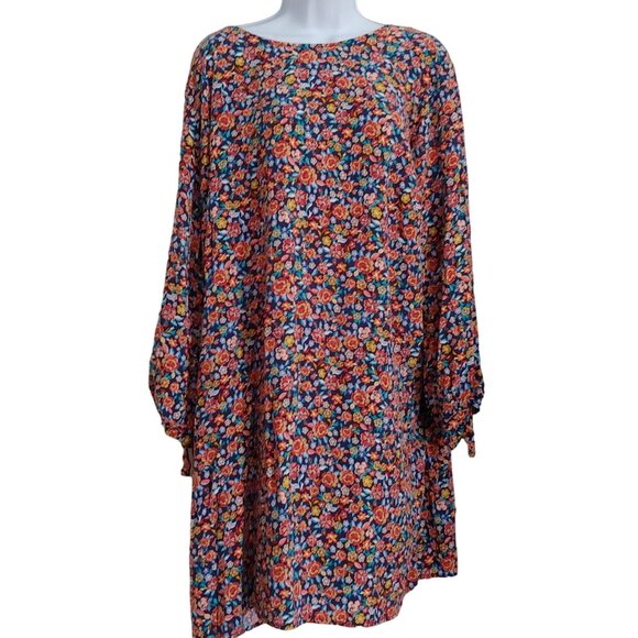 Old Navy Dresses & Skirts - Old Navy Floral Colorful Flowy Boho Long Sleeve Modest Dress XXL